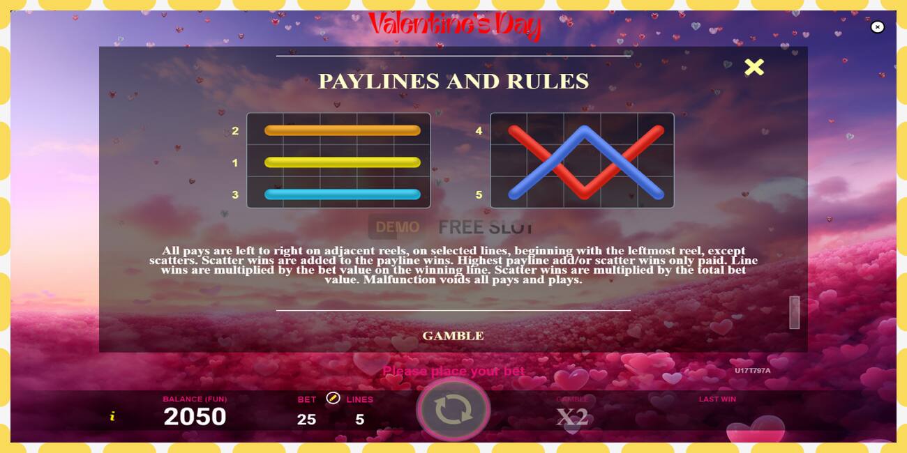 Demo-slot Valentines Day gratis en zonder registratie, afbeelding - 1