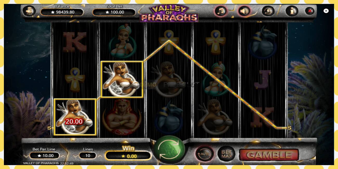 Slot për demonstrim Valley of Pharaohs falas dhe pa regjistrim, foto - 1