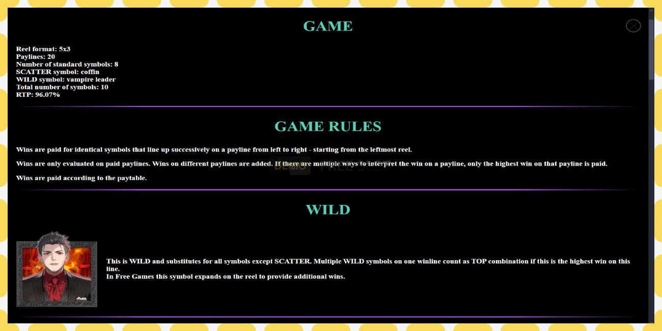 Demo slot Vampire Night free and without registration, picture - 1
