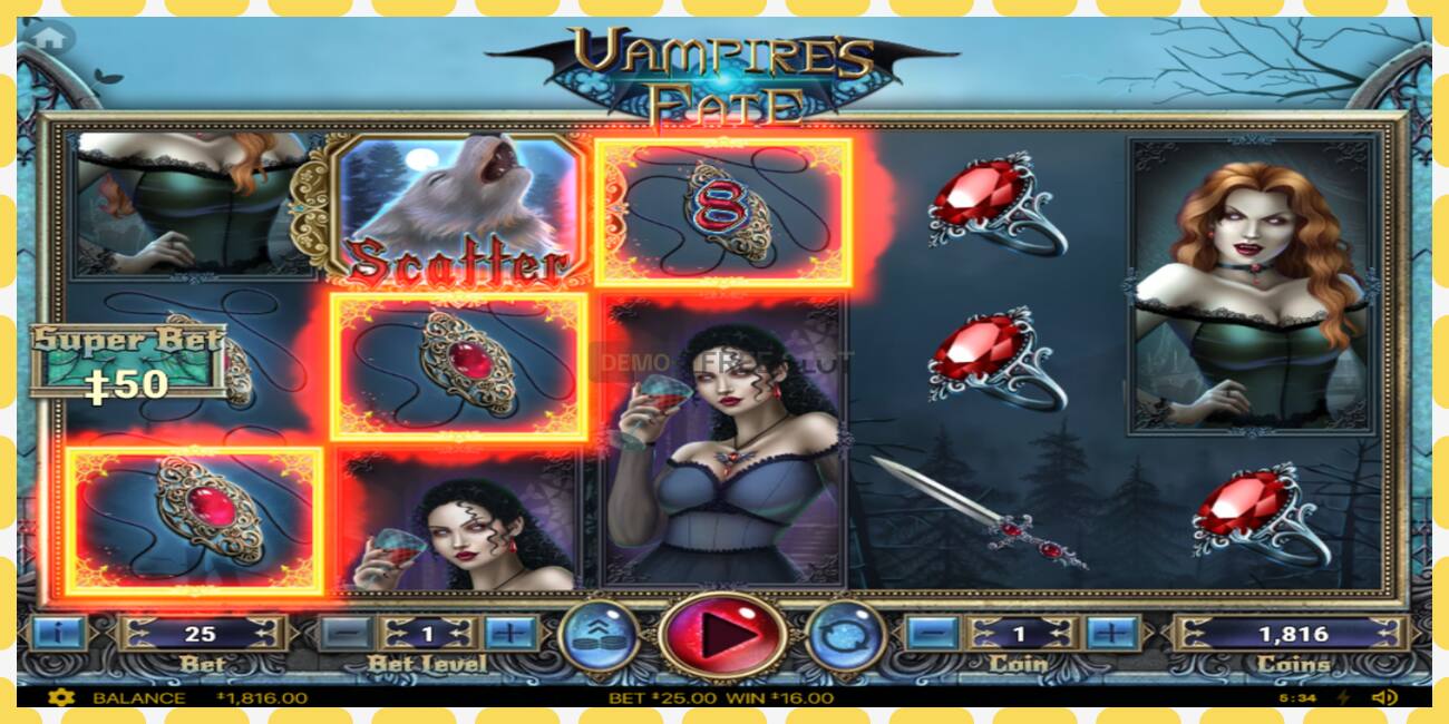 Ranura de demostración Vampires Fate gratis y sin registro, imagen - 1