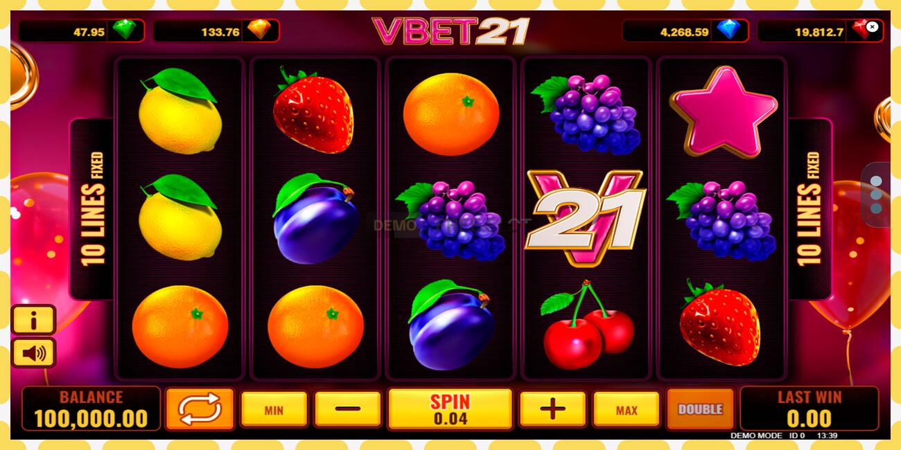 ဒီမိုအထိုင် Vbet 21 အခမဲ့နှင့်မှတ်ပုံတင်ခြင်းမရှိဘဲ, ပုံ - ၁