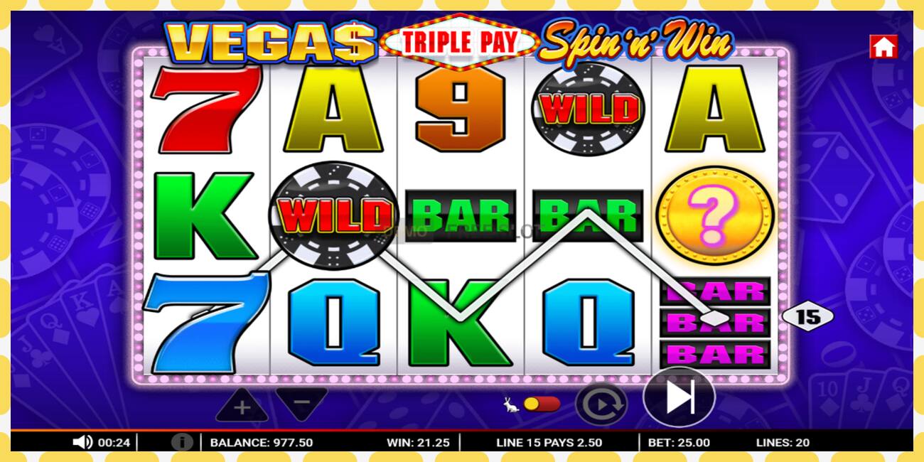 Demo slot Vegas Triple Pay Spin n Win free and without registration, picture - 1