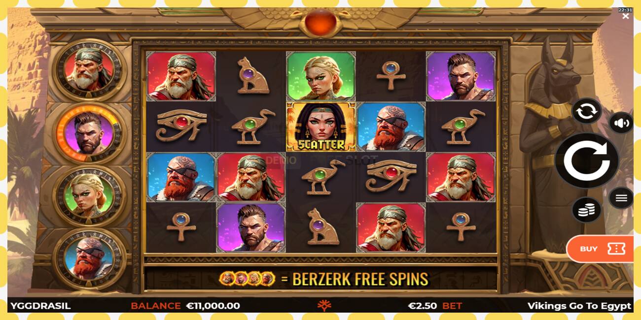 Demo slot Vikings Go To Egypt Wild Fight free and without registration, picture - 1