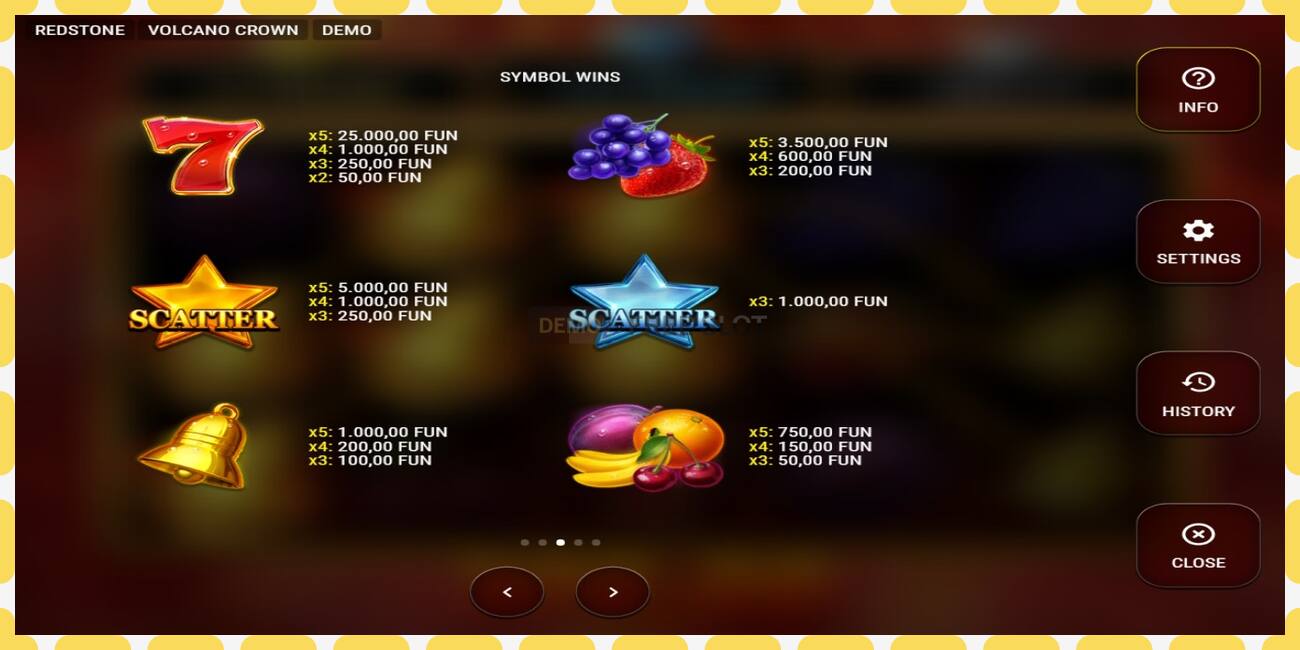 Demo slot Volcano Crown free and without registration, picture - 1