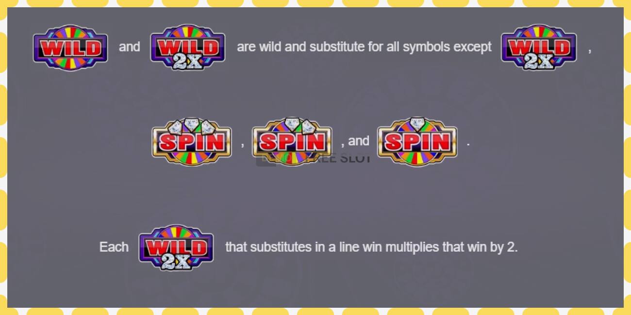 Demo slot Wheel of Fortune Diamond Spins 2x Wilds free and without registration, picture - 1