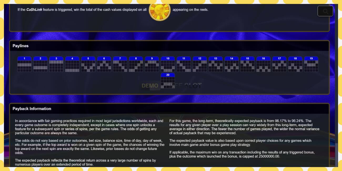 Դեմո բնիկ Wheel of Fortune Shimmering Sapphires անվճար և առանց գրանցման, նկար - 1