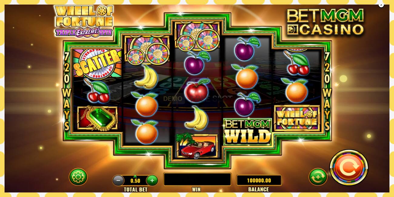 Demo-spor Wheel of Fortune Triple Extreme Spin BetMGM gratis og uten registrering, bilde - 1