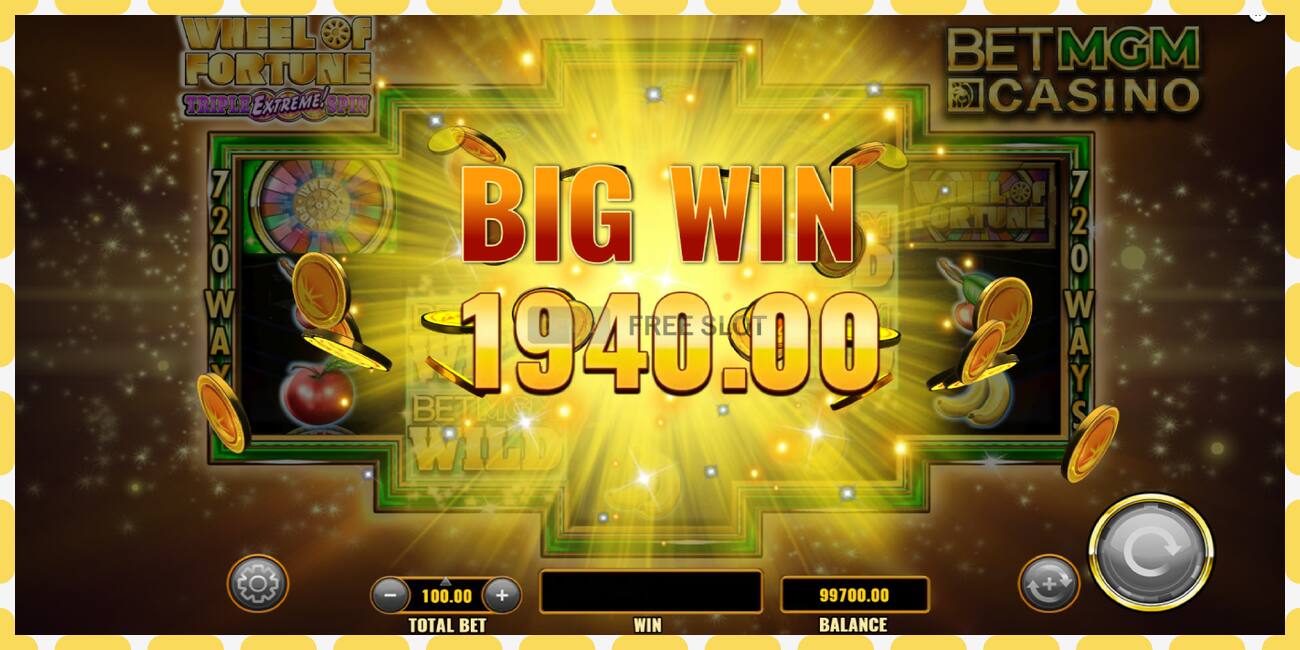 Demo-spor Wheel of Fortune Triple Extreme Spin BetMGM gratis og uten registrering, bilde - 1