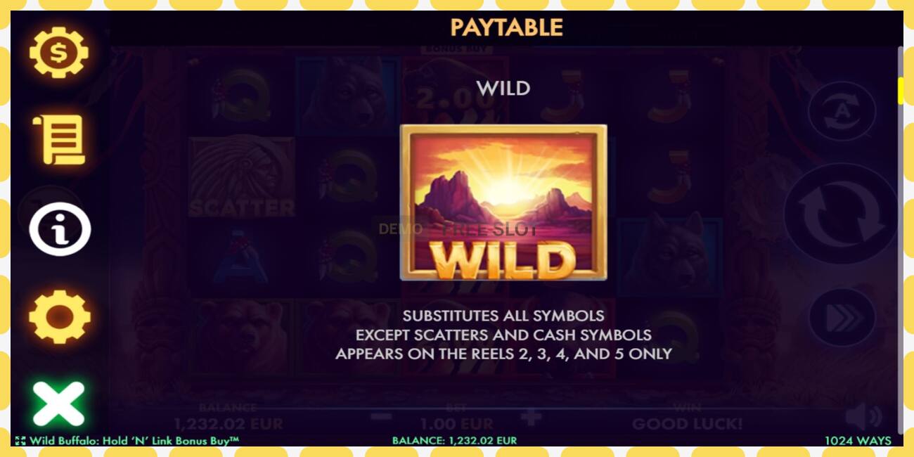 Slot dimostrativo Wild Buffalo Hold N Link Bonus Buy gratuito e senza registrazione, immagine - 1