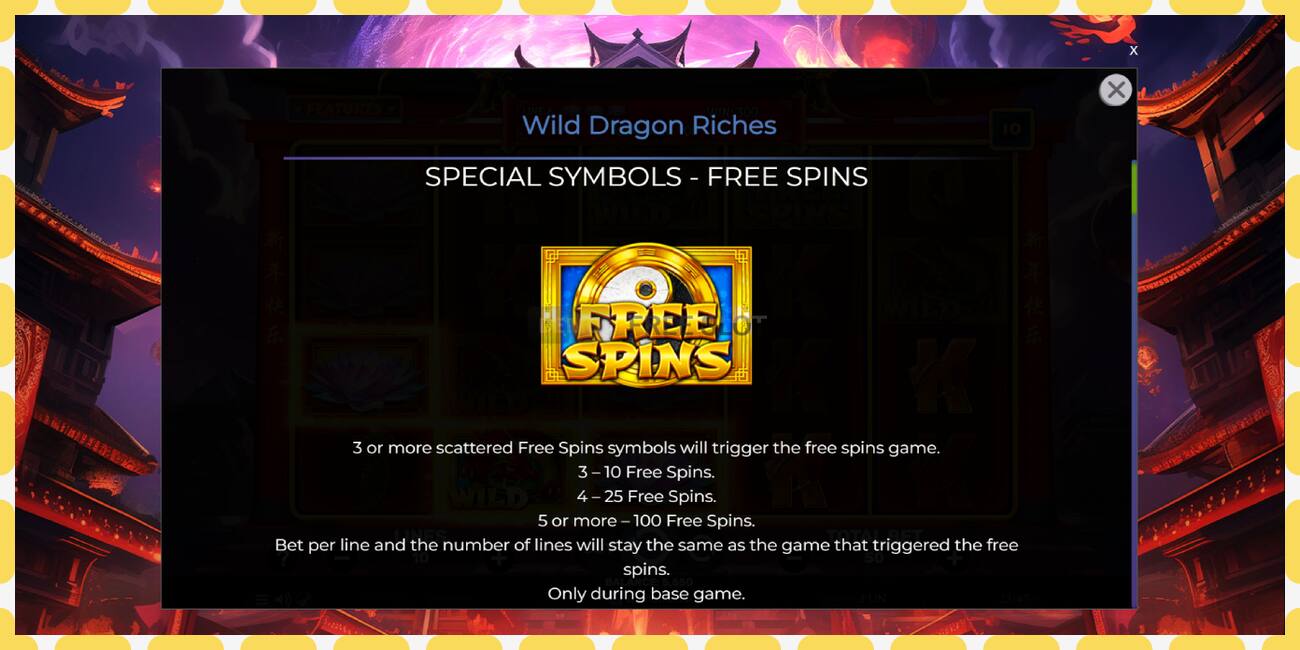 Demo slot Wild Dragon Riches free and without registration, picture - 1