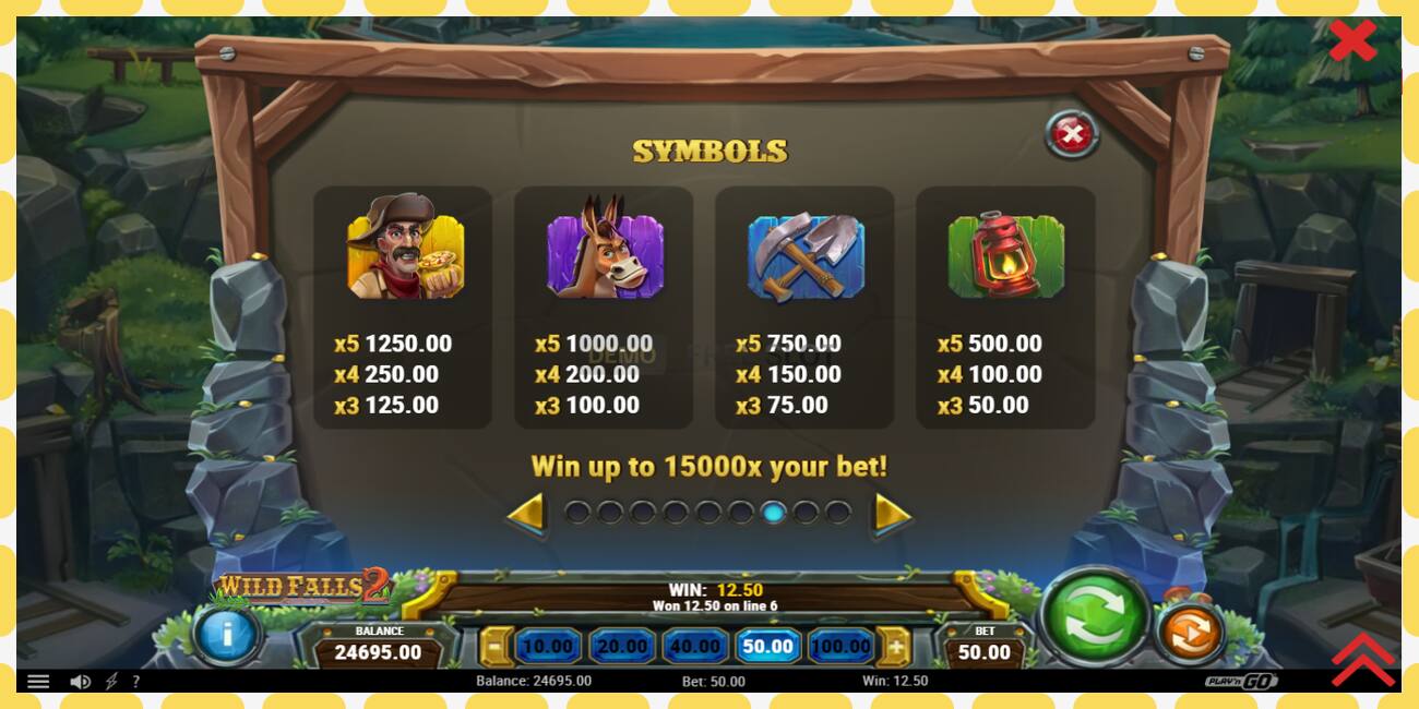 Demo slot Wild Falls 2 free and without registration, picture - 1