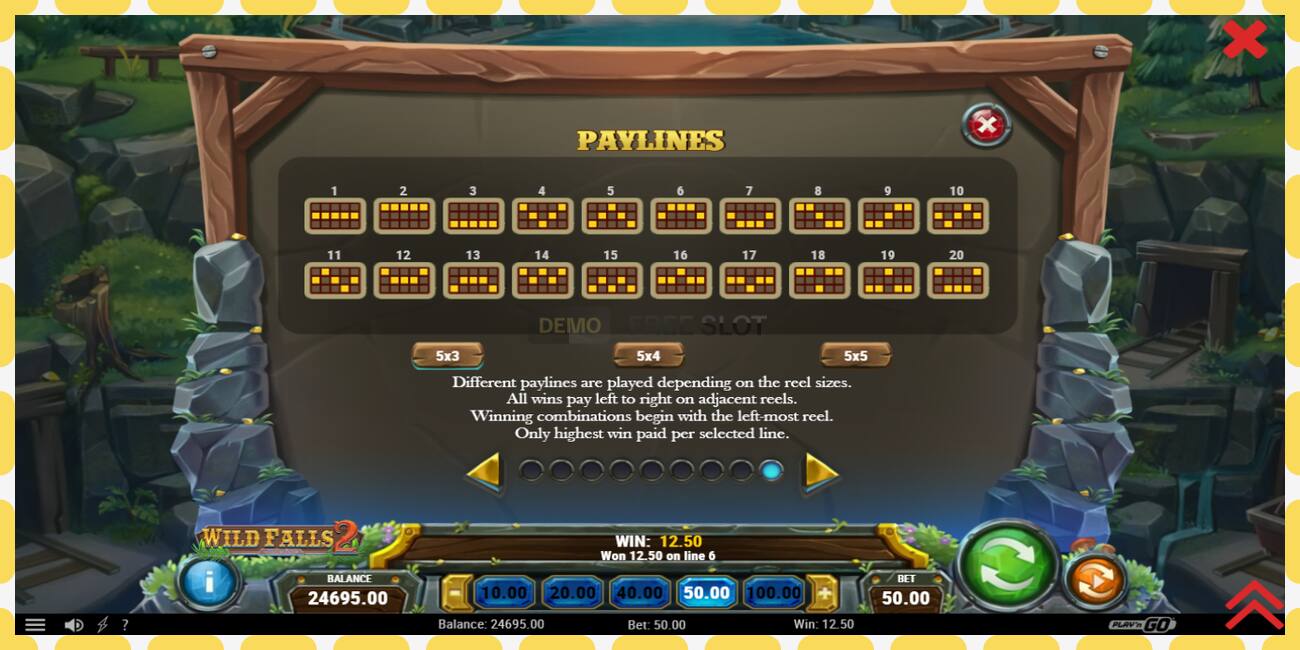 Demo slot Wild Falls 2 free and without registration, picture - 1