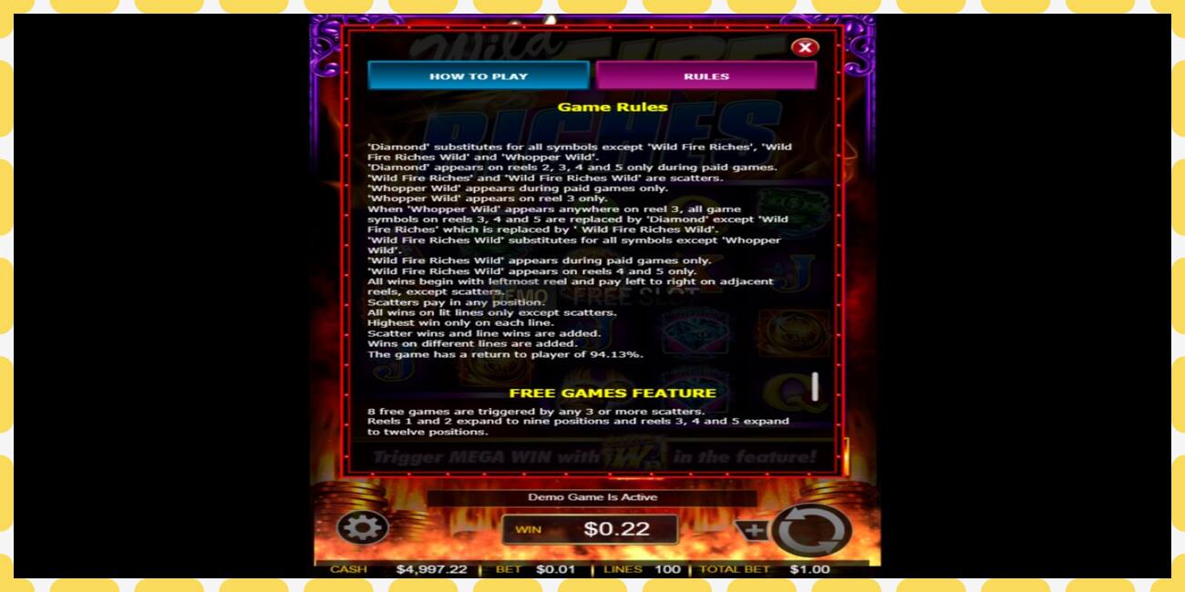 Demo slot Wild Fire Riches free and without registration, picture - 1