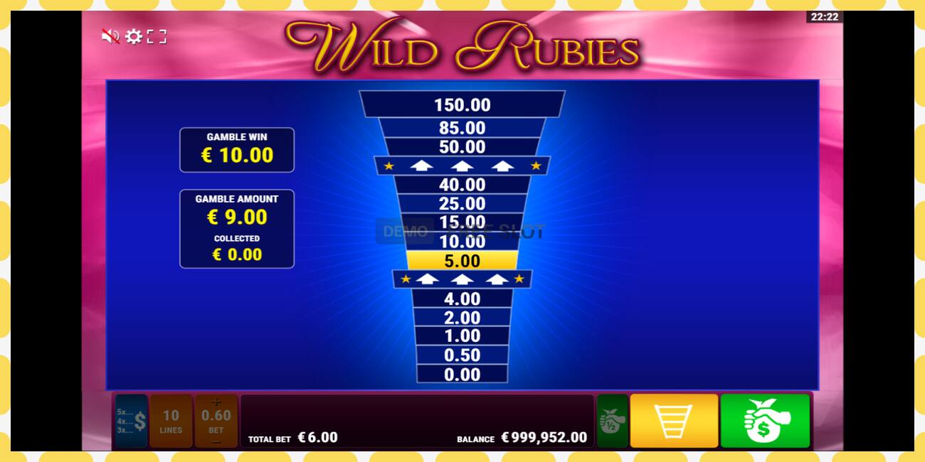 Demo slot Wild Rubies free and without registration, picture - 1