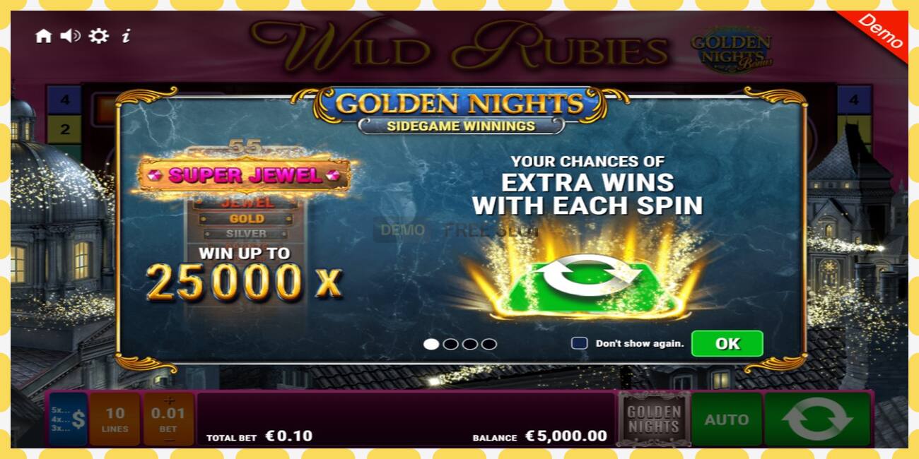 Demo slot Wild Rubies Golden Nights free and without registration, picture - 1