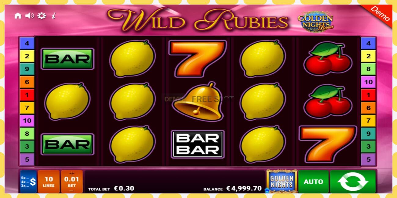 Demo slot Wild Rubies Golden Nights free and without registration, picture - 1