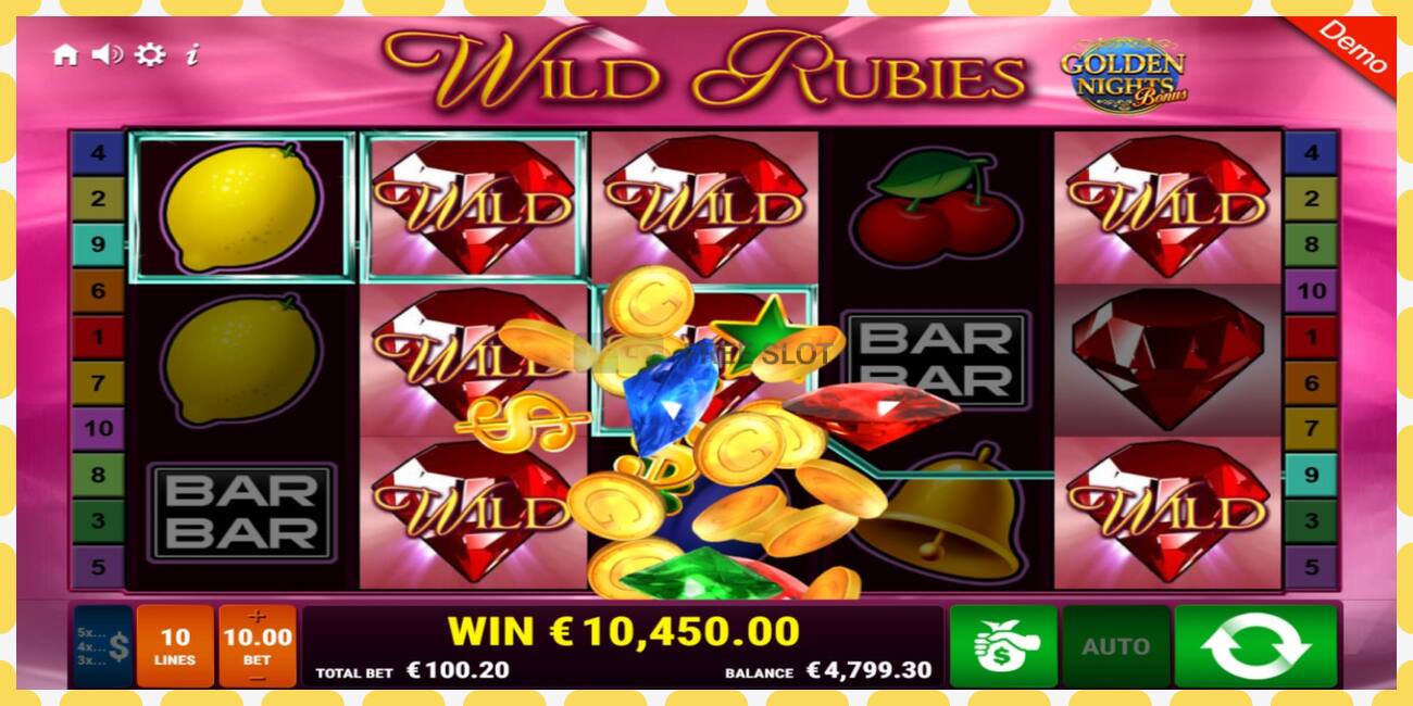 Demo slot Wild Rubies Golden Nights free and without registration, picture - 1