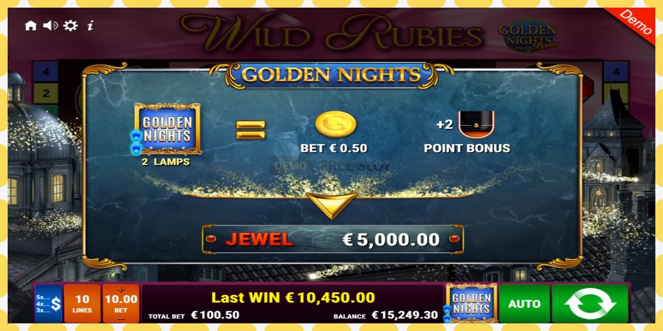 Demo slot Wild Rubies Golden Nights free and without registration, picture - 1