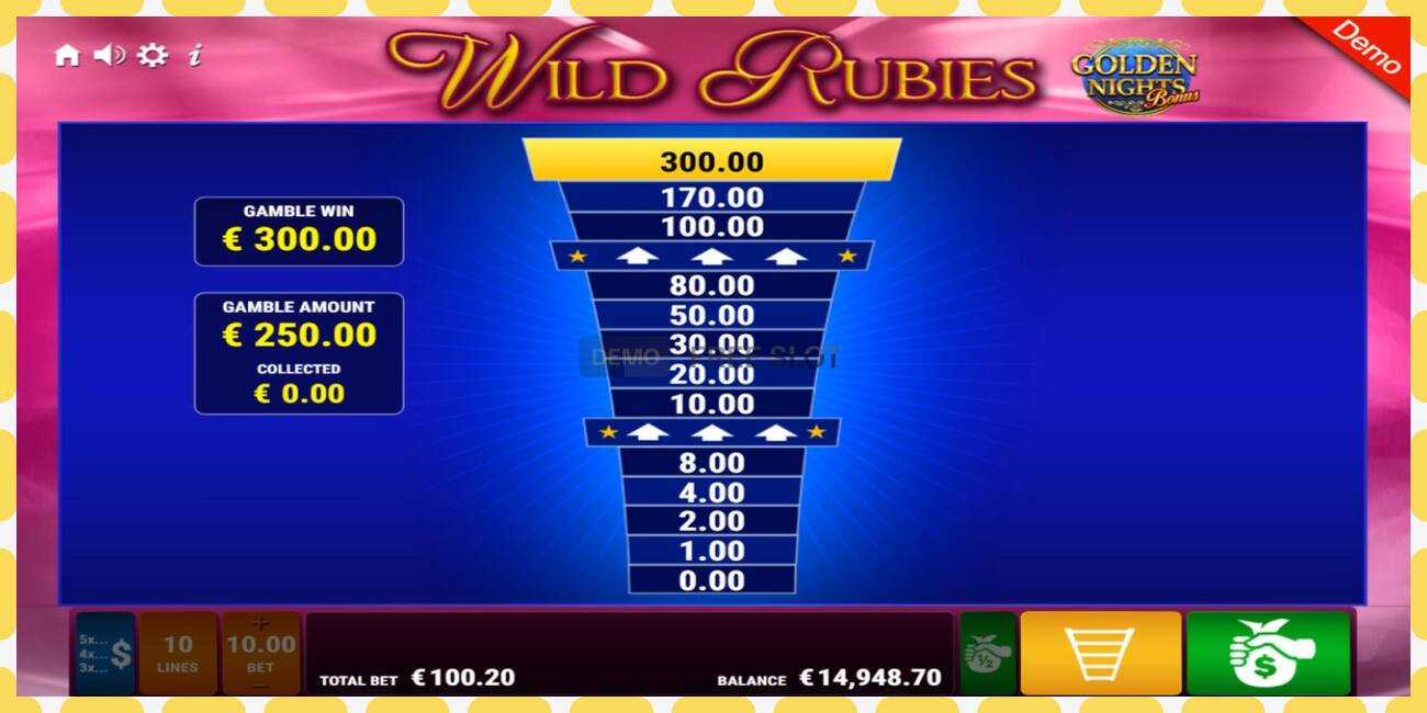 Demo slot Wild Rubies Golden Nights free and without registration, picture - 1