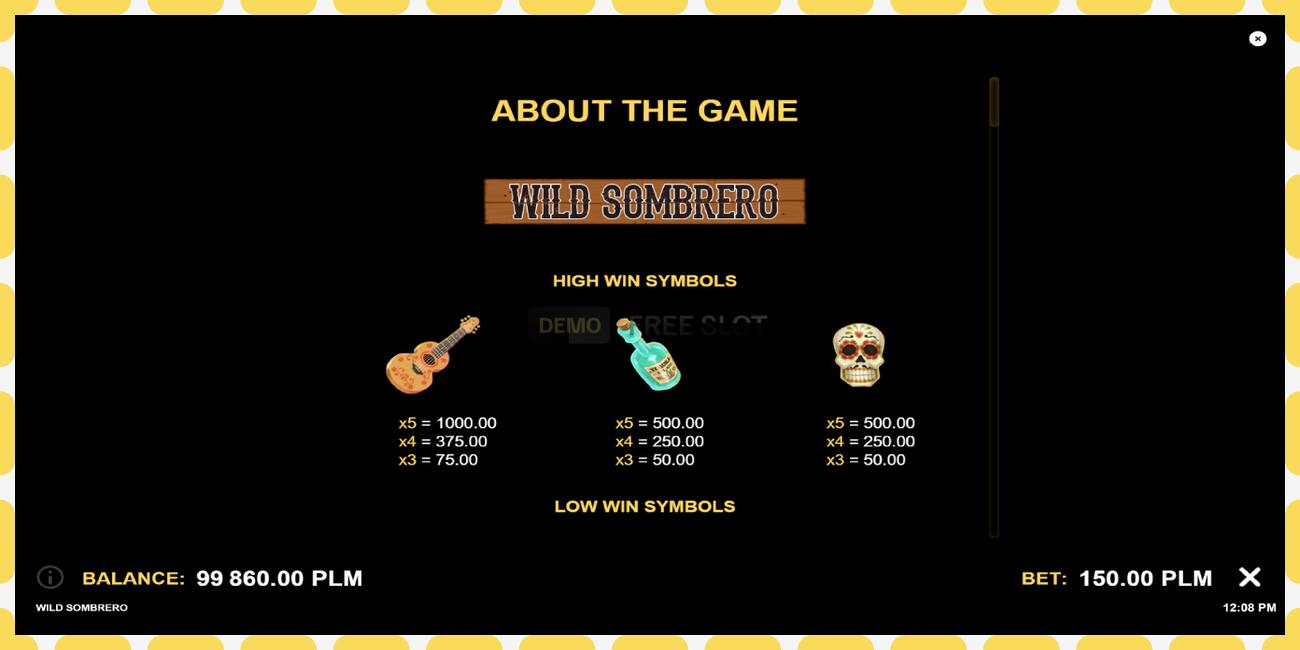 Demo slot Wild Sombrero free and without registration, picture - 1