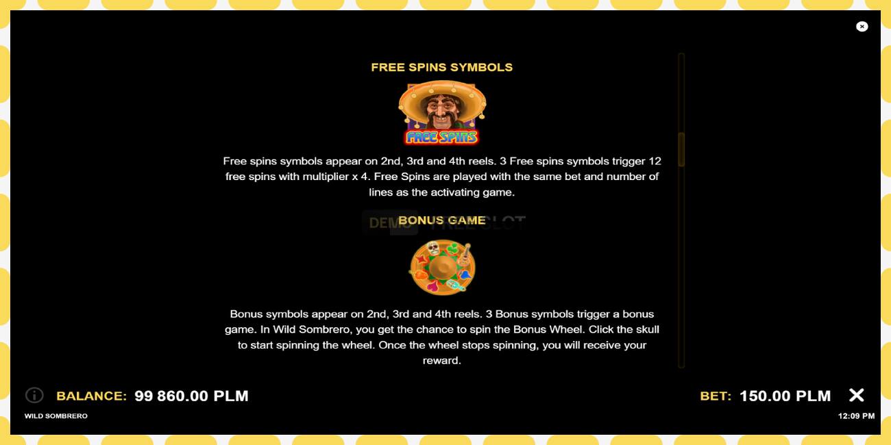 Demo slot Wild Sombrero free and without registration, picture - 1