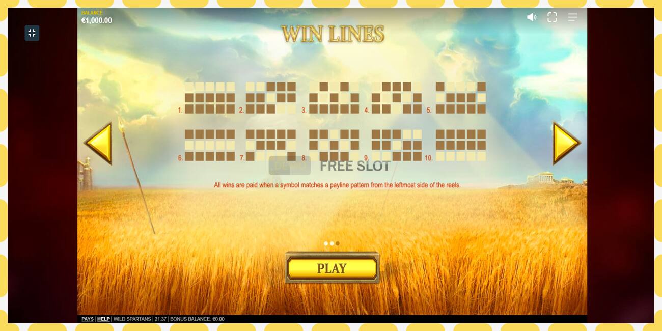 Demo slot Wild Spartans free and without registration, picture - 1