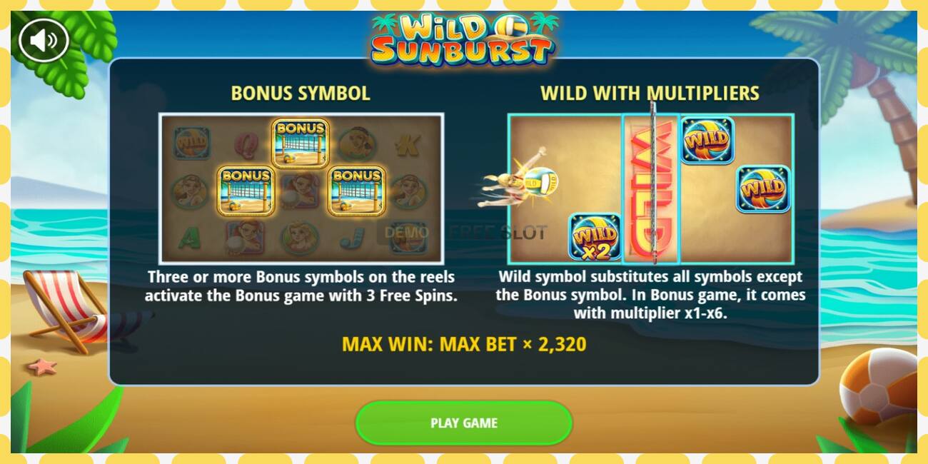 Demo slot Wild Sunburst free and without registration, picture - 1