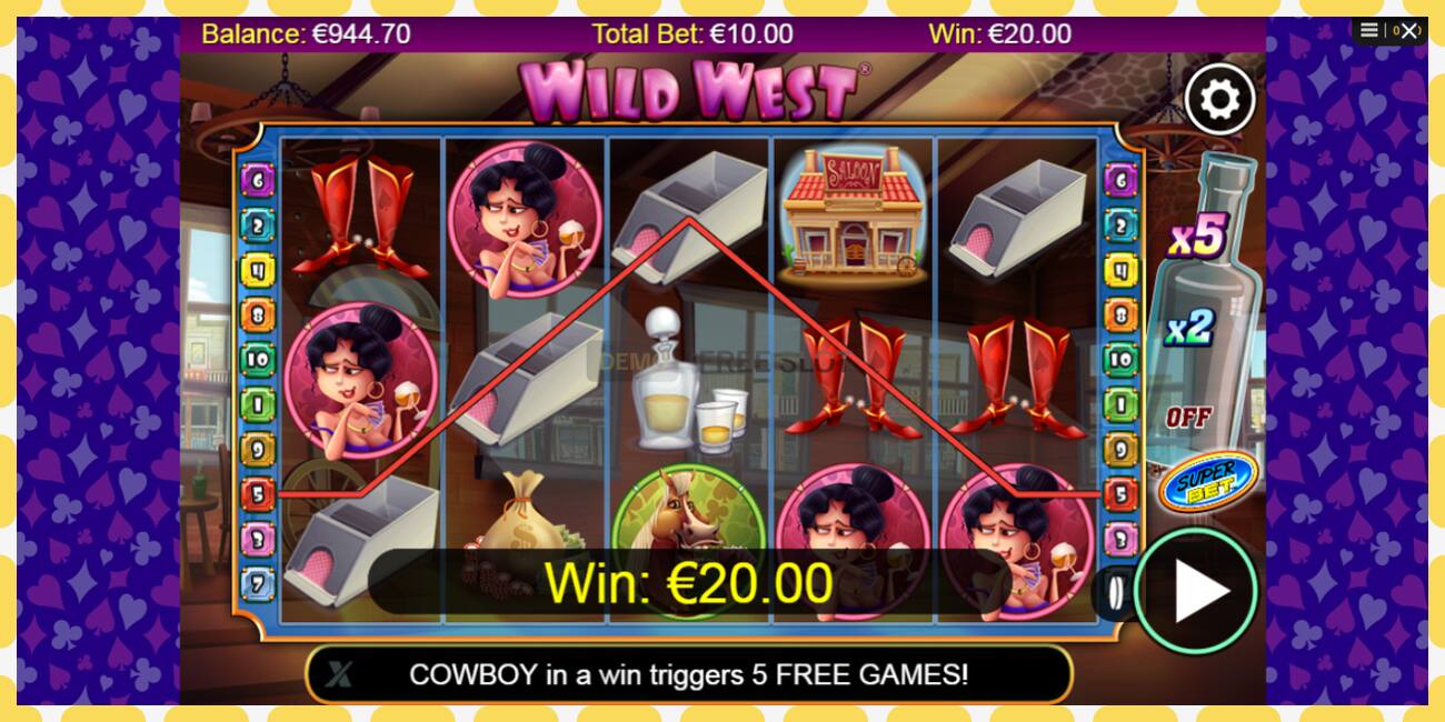 Demo slot Wild West free and without registration, picture - 1