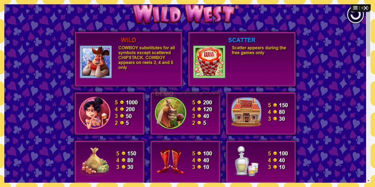 Demo slot Wild West free and without registration, picture - 1