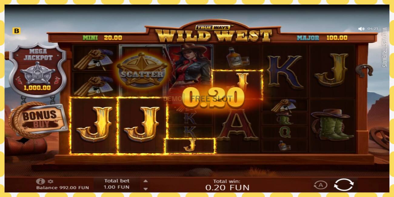 Demo slot Wild West Trueways gratis og uden registrering, billede - 1