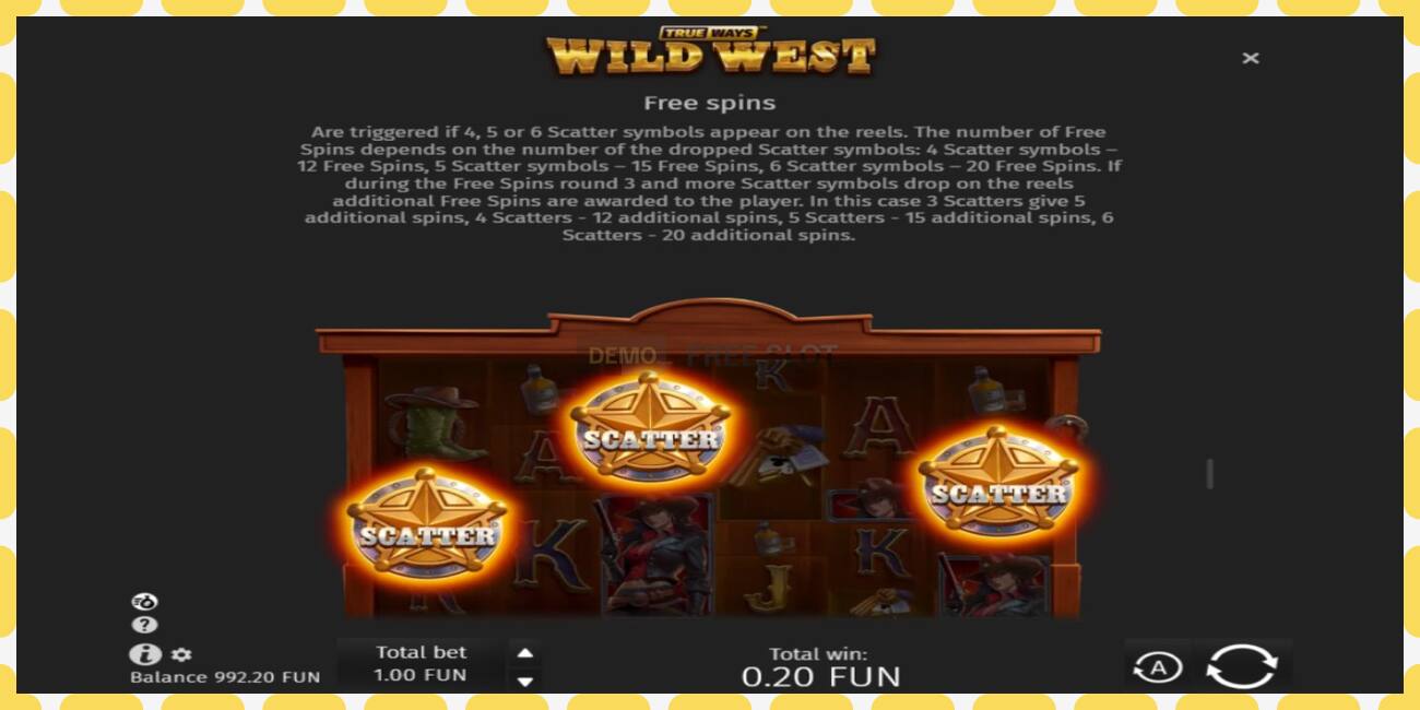 Demo slot Wild West Trueways gratis og uden registrering, billede - 1