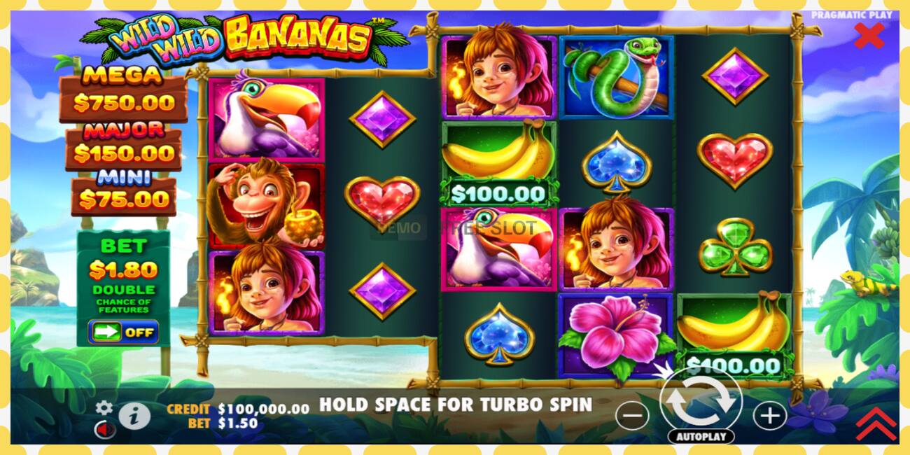 Demo slot Wild Wild Bananas නොමිලේ සහ ලියාපදිංචියකින් තොරව, පින්තූරය - 1