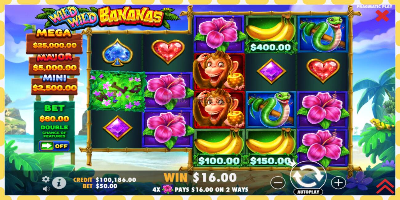 Demo slot Wild Wild Bananas නොමිලේ සහ ලියාපදිංචියකින් තොරව, පින්තූරය - 1