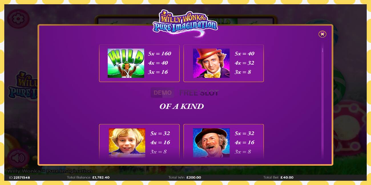 Demo-slot Willy Wonka Pure Imagination gratis en zonder registratie, afbeelding - 1