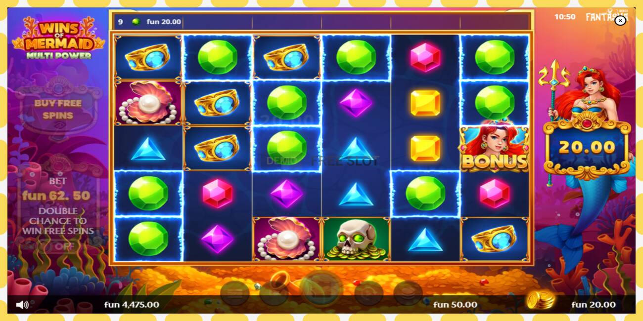 Slot de demonstração Wins of Mermaid Multi Power grátis e sem registro, foto - 1