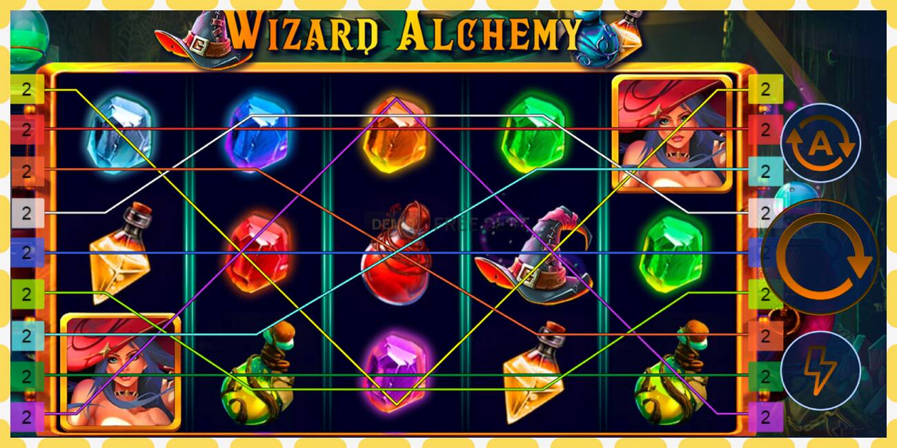 រន្ធដោតសាកល្បង Wizard Alchemy ឥតគិតថ្លៃនិងដោយគ្មានការចុះឈ្មោះ, រូបភាព - ១