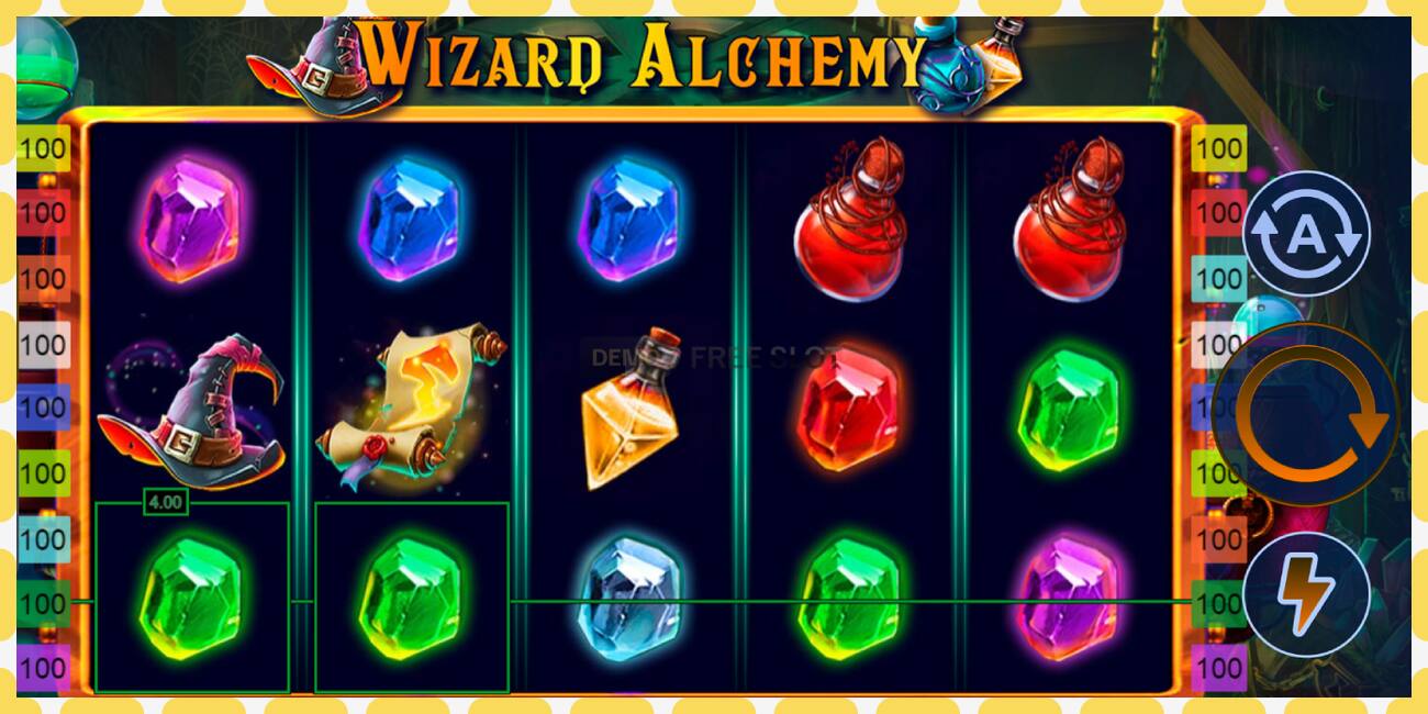 រន្ធដោតសាកល្បង Wizard Alchemy ឥតគិតថ្លៃនិងដោយគ្មានការចុះឈ្មោះ, រូបភាព - ១