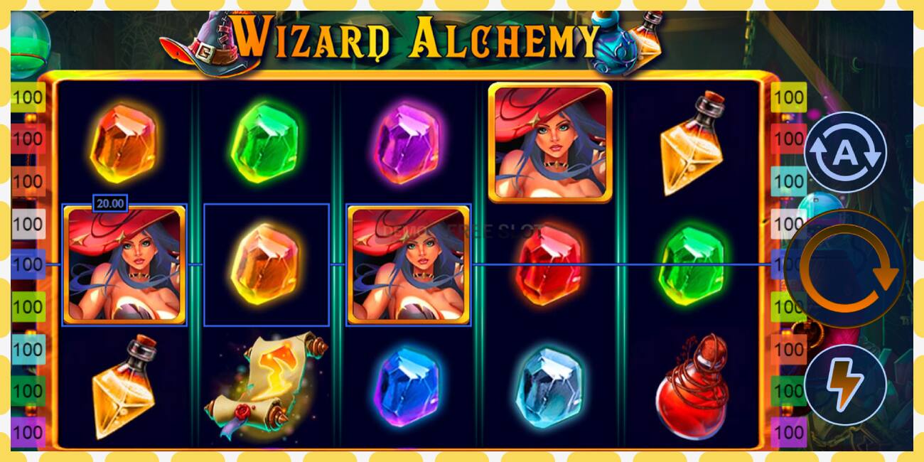 រន្ធដោតសាកល្បង Wizard Alchemy ឥតគិតថ្លៃនិងដោយគ្មានការចុះឈ្មោះ, រូបភាព - ១