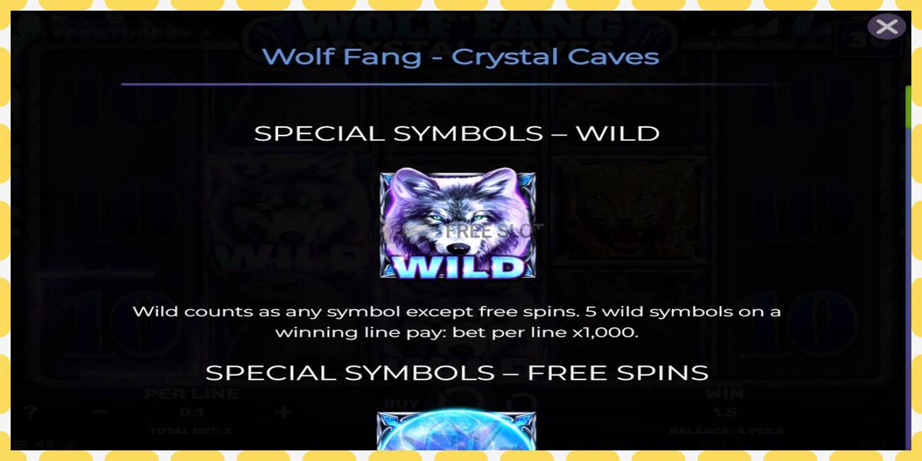 Demo yuvası Wolf Fang - Crystal Caves ücretsiz ve kayıt olmadan, resim - 1