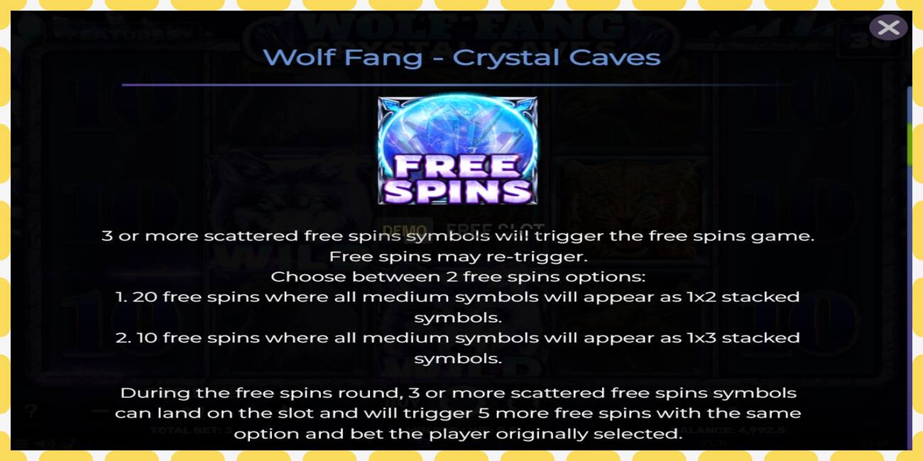 Demo yuvası Wolf Fang - Crystal Caves ücretsiz ve kayıt olmadan, resim - 1