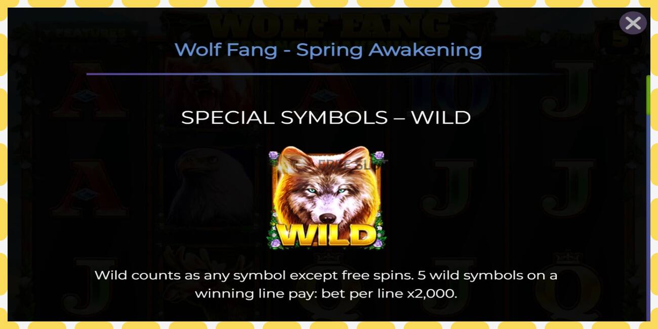 Demo lizdas Wolf Fang - Spring Awakening nemokamai ir be registracijos, paveikslėlį - 1