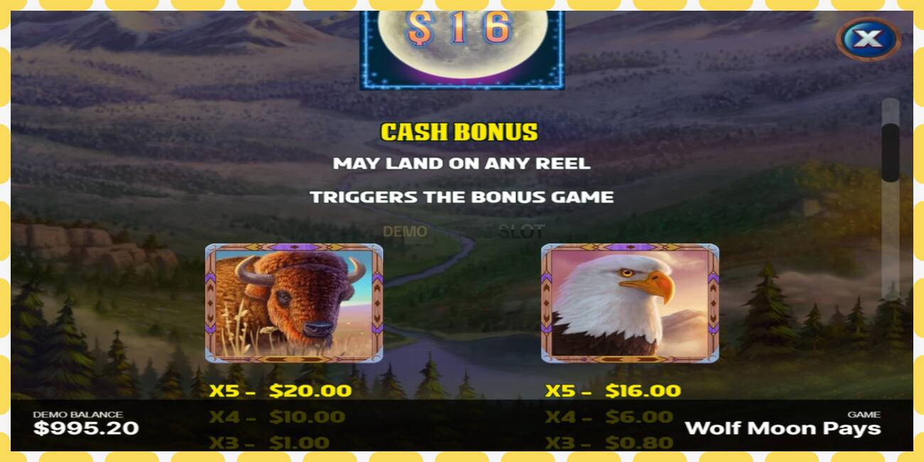 Demo slot Wolf Moon Pays නොමිලේ සහ ලියාපදිංචියකින් තොරව, පින්තූරය - 1