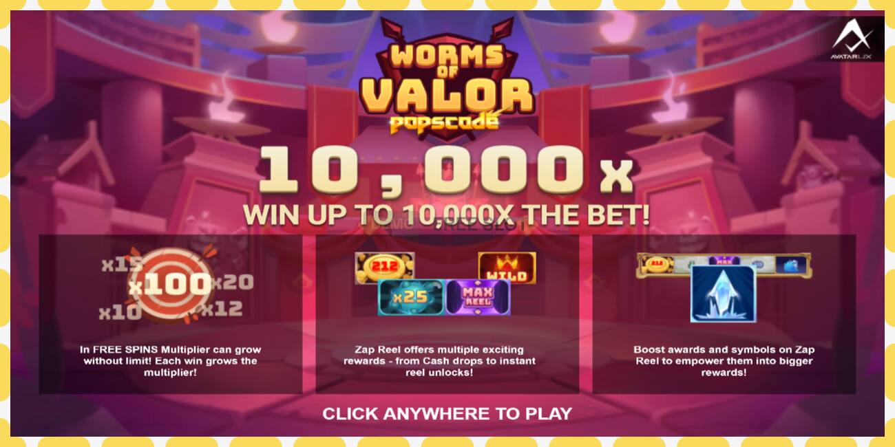 Slot demo Worms of Valor gratuit și fără înregistrare, imagine - 1