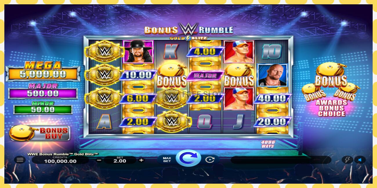 Demo slot WWE Bonus Rumble Gold Blitz free and without registration, picture - 1