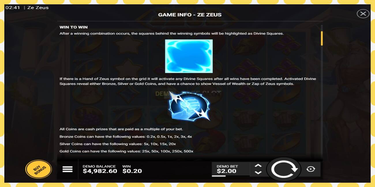 Demo slot Ze Zeus free and without registration, picture - 1