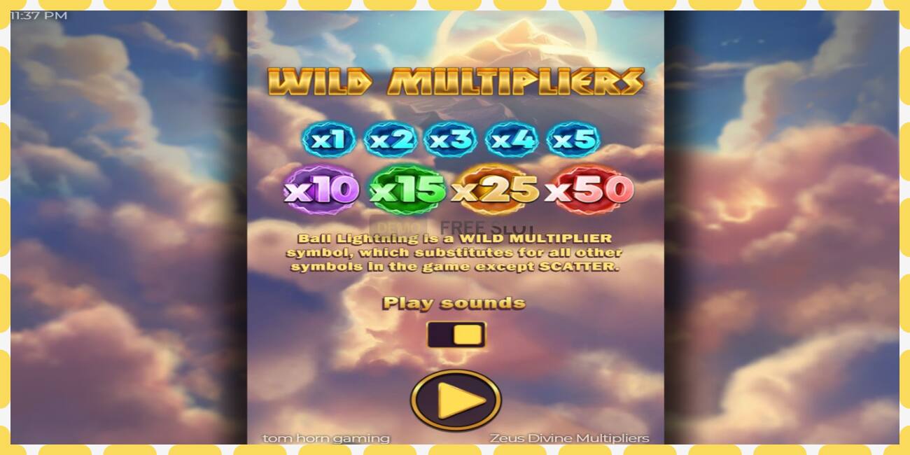 Khe thử nghiệm Zeus Divine Multipliers miễn phí và không cần đăng ký, hình ảnh - 1