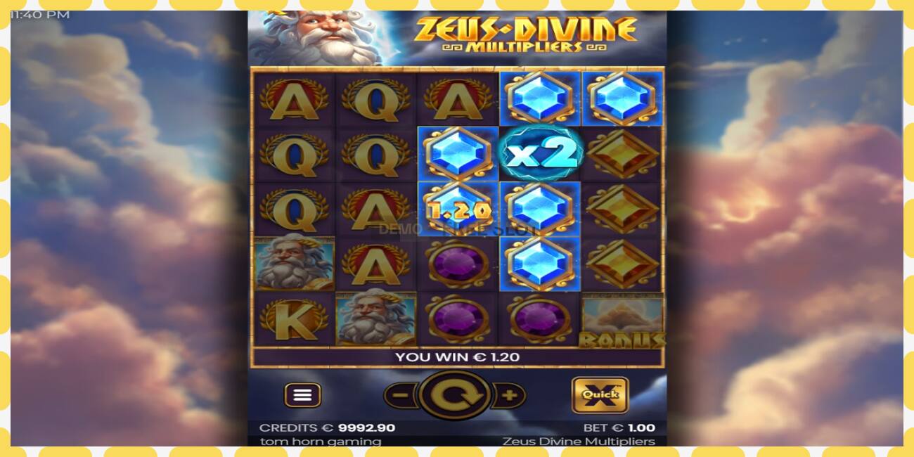 Khe thử nghiệm Zeus Divine Multipliers miễn phí và không cần đăng ký, hình ảnh - 1