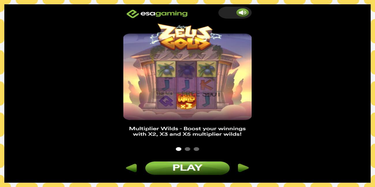 Demo slot Zeus Gold free and without registration, picture - 1