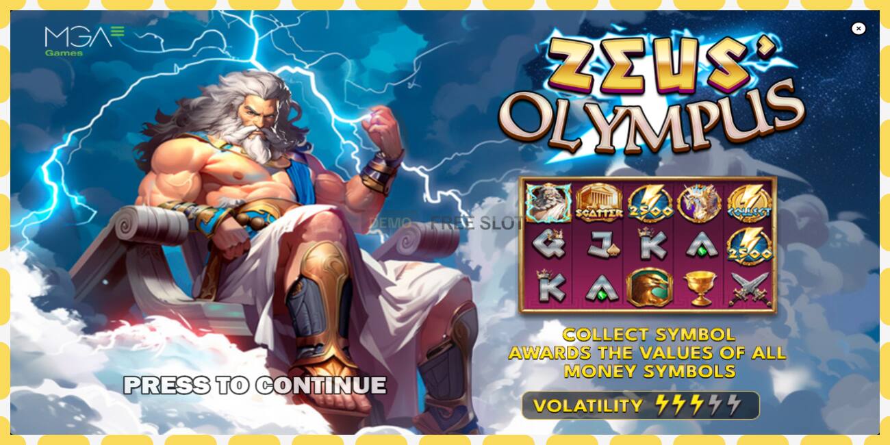 Demo slot Zeus Olympus free and without registration, picture - 1