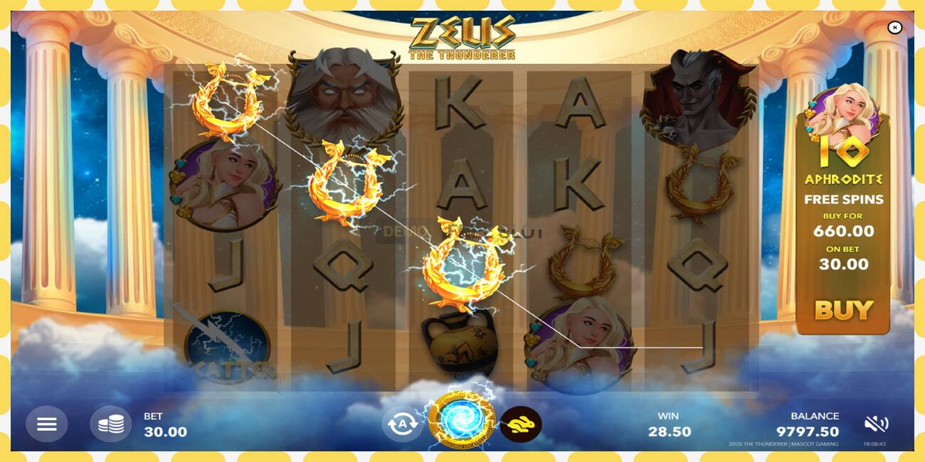 Demo slot Zeus The Thunderer free and without registration, picture - 1